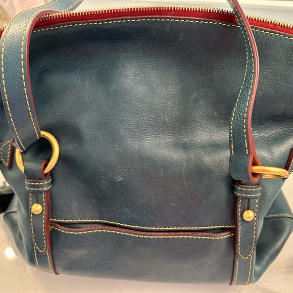 Dooney & Bourke Blue/Denim Leather Shoulder Bag - Picture 3 of 4